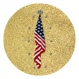 DAROUND 421 SH GD Flag at Rest Shimmer Gold